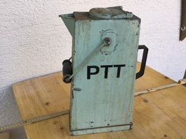 PTT Sammlung Behälter ÖL MIT SAMMLUNG ORIGINAL SCHILDER