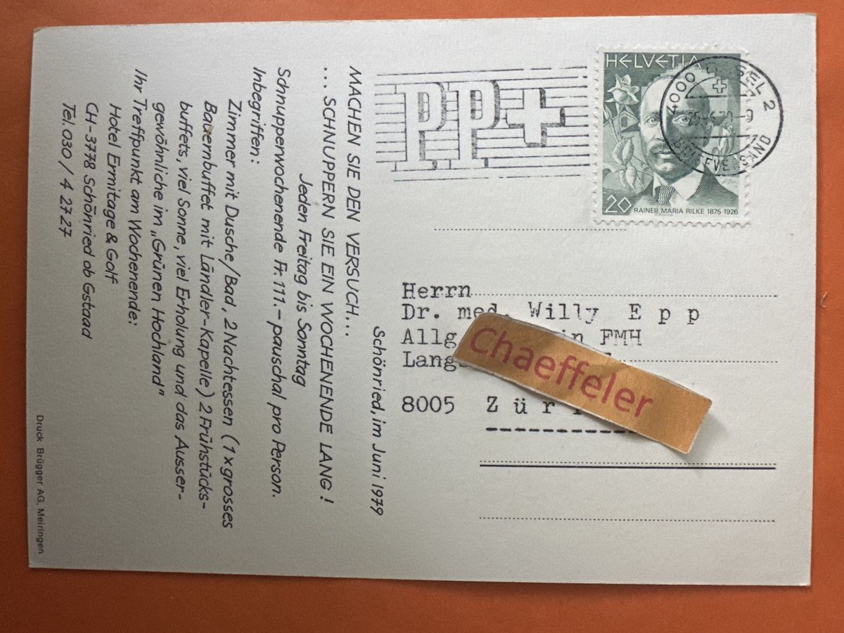 Cartoline postali: 1979 Schönenried – Usato da Zürich venduto da Chaeffeler 1