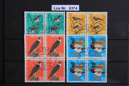 PJ 1971 Serie Viererblöcke mit sauberen Ortsstempel Los 6374