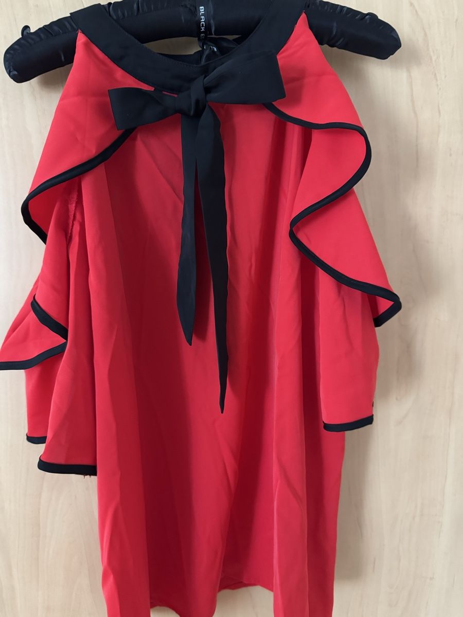 Camicette: Rote poppige Bluse mit Schulterausschnitten  – Nuovo (secondo la descrizione) da Lachen SZ venduto da artbyblondangel 2