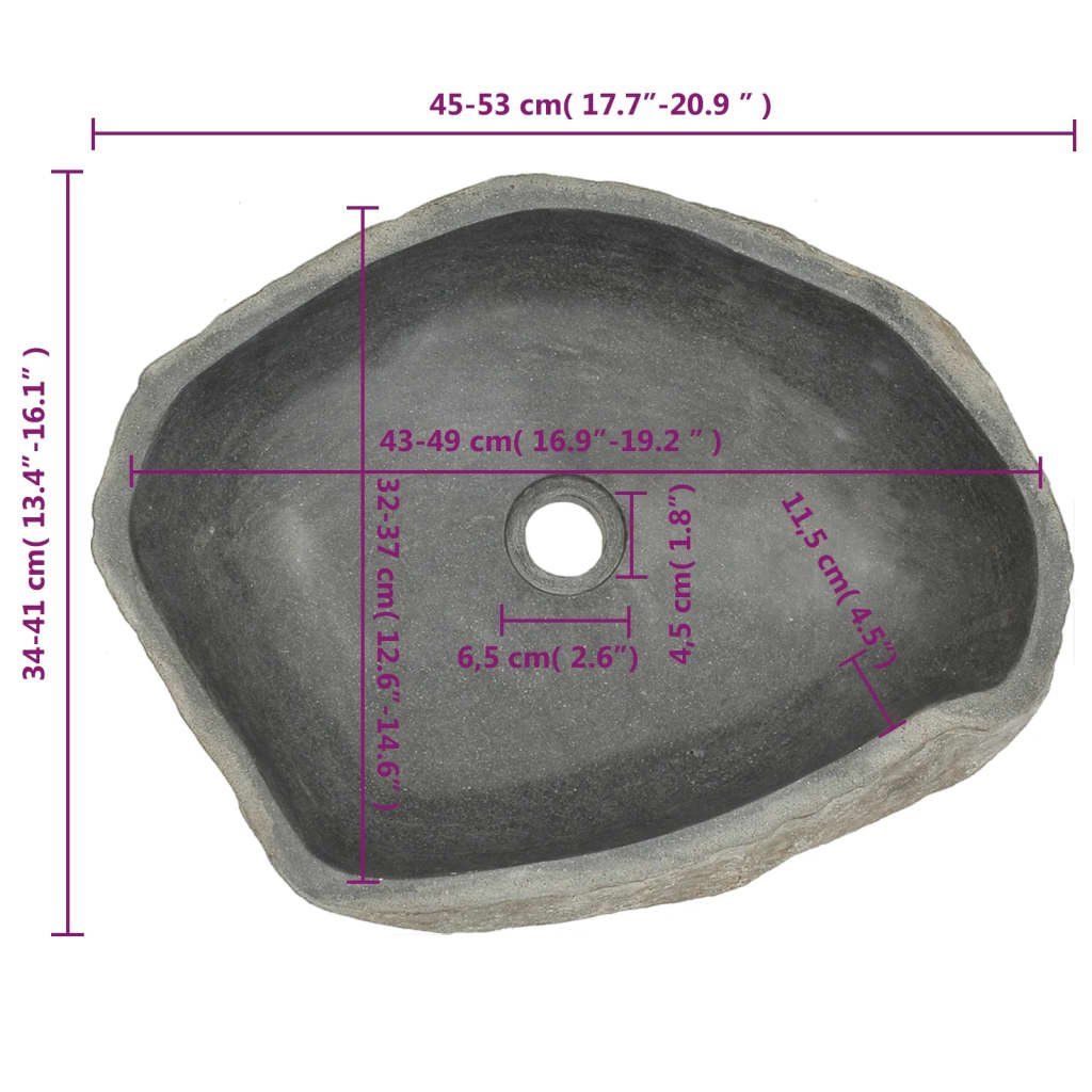 Spülbecken & Waschbecken: Waschbecken Flussstein Oval 45-53 cm – Gebraucht aus Lausanne von VIda-Mobel 6