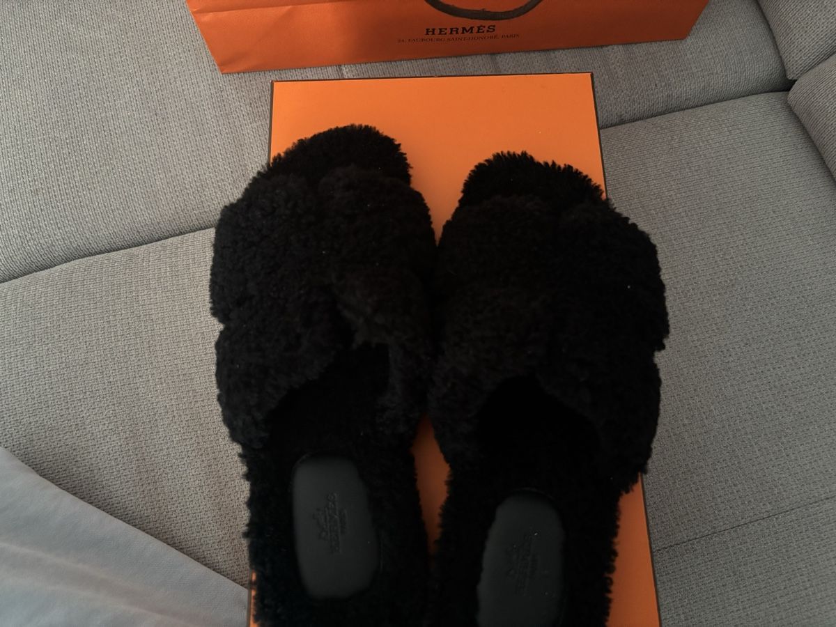 Hermès Herrenschuhe: Hermès Izmir schwarz Wolle – Neu und originalverpackt aus Winterthur von nad_dc2l 3