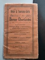 Reise & Touristen Karte Berner Oberland 1904