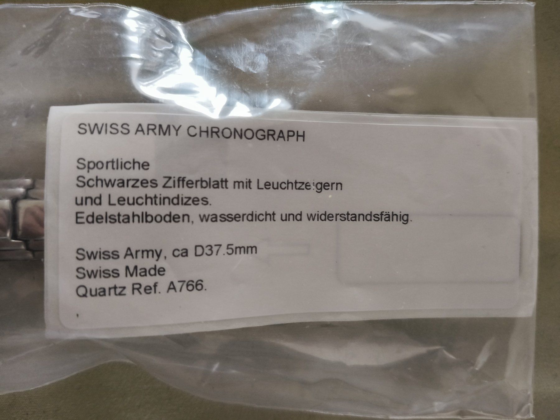 Swiss Uhren: SwissArmy Chronograph, läuft – Gebraucht aus Glattbrugg von Vintagetime-Ch 3