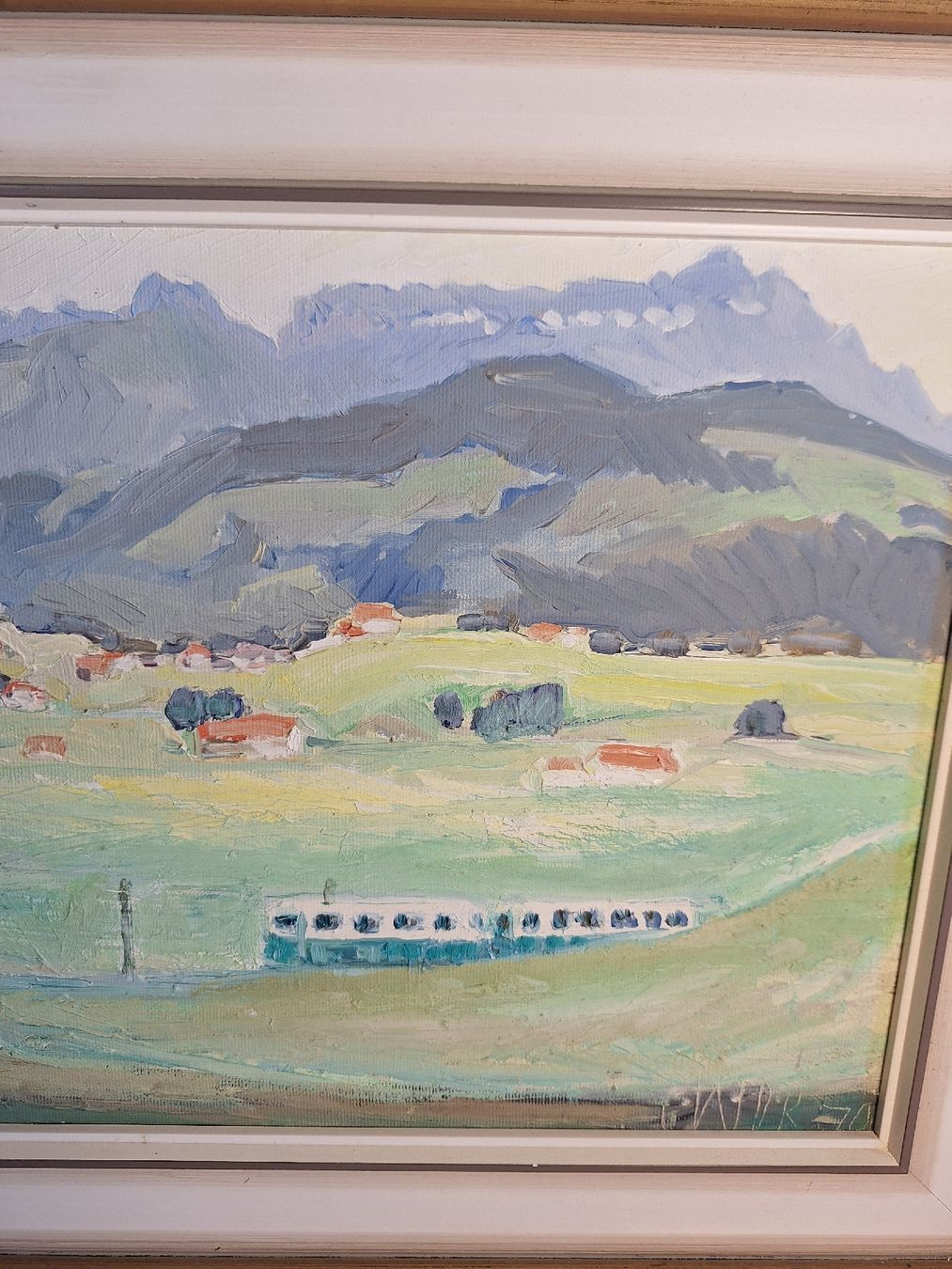 Gemälde: Gemälde Alpsein von Gais aus, siniert – Gebraucht aus Appenzell von Mar_ijan 5