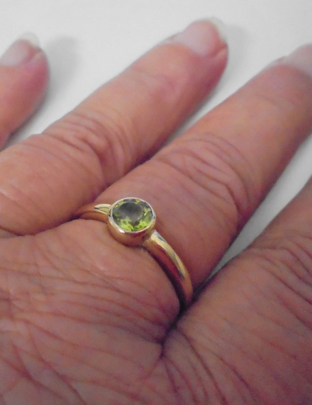 Anelli: Echtschmuck: Peridot-Silberring, vergoldet / 56 – Nuovo (secondo la descrizione) da Zuchwil venduto da maumauchi 6