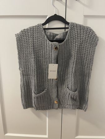 Süsses Top in Grau Gr S in Stricktopik