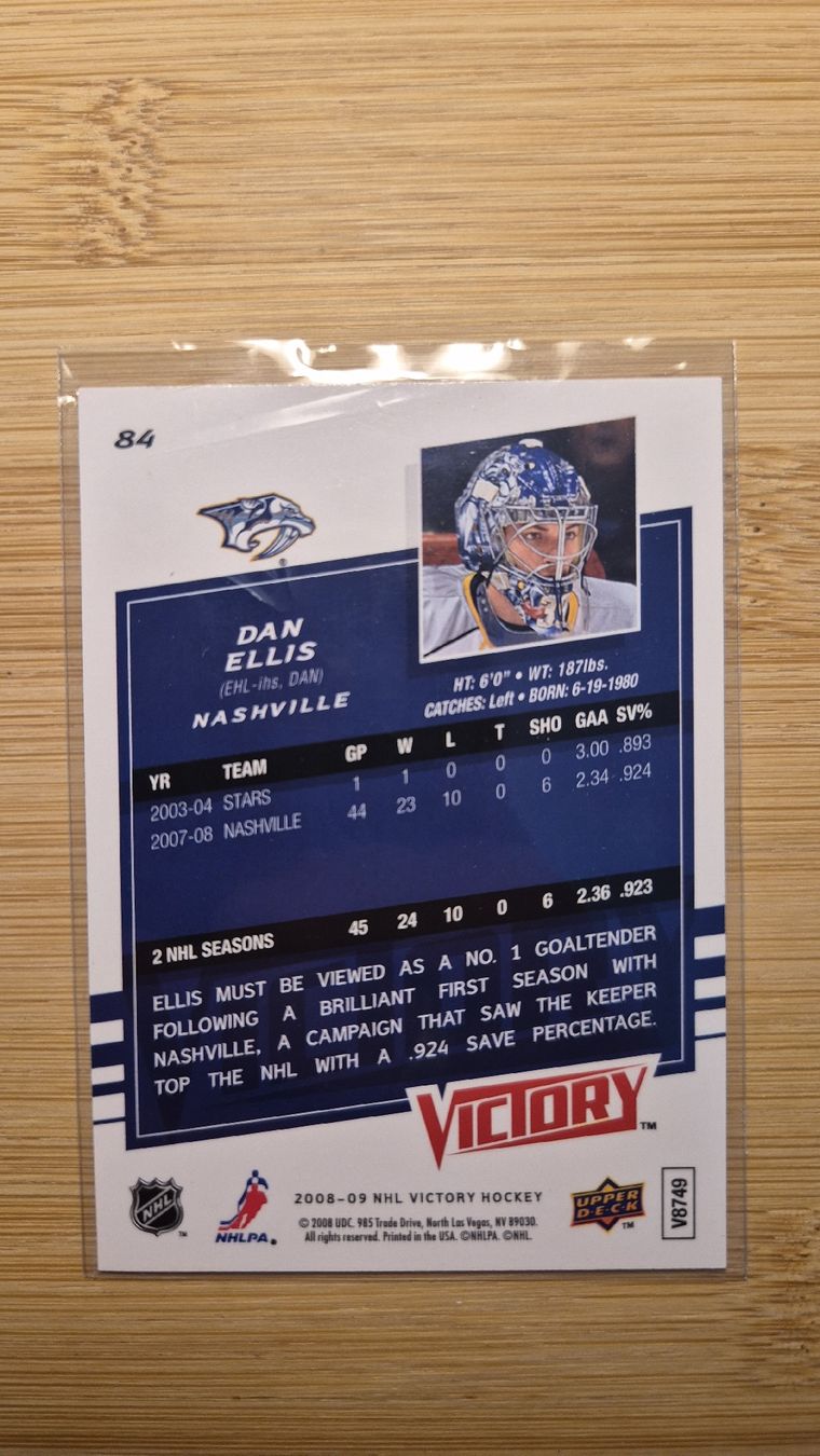NHL Carte collezionabili: NHL Dan Ellis Nashville Predators – Usato da Bellach venduto da IceCards-80 1