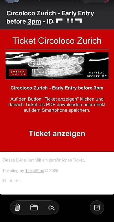 Biglietti: 2x Circoloco Zürich Early Entry Tickets – Usato da Winterthur venduto da hndrxxoxo 1
