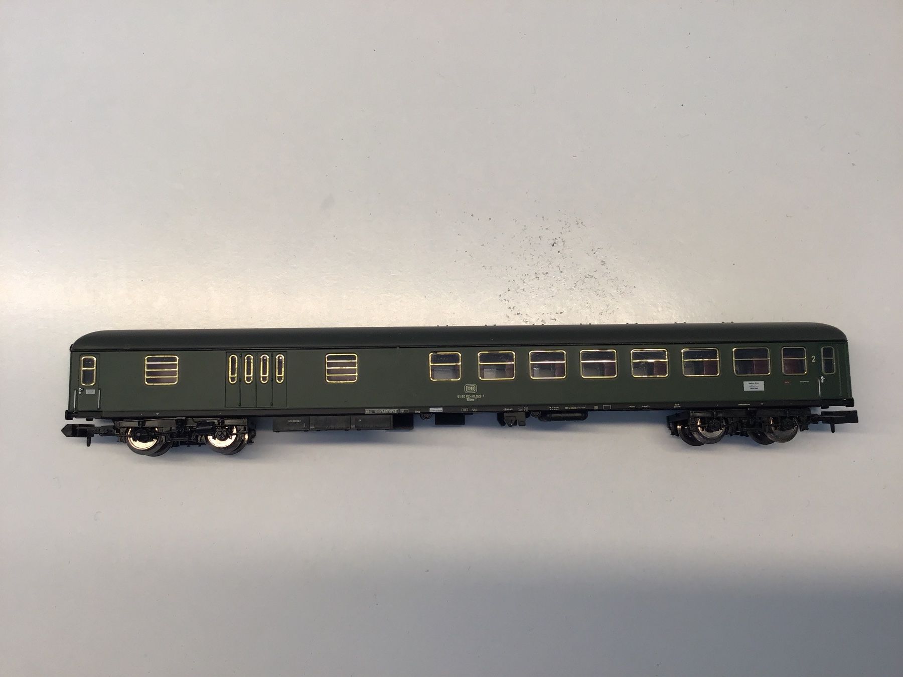 Trix Modellini di ferrovie: MINITRIX POSTWAGEN SPUR N OHNE OVP – Usato da Männedorf venduto da Modelle-aller-Art