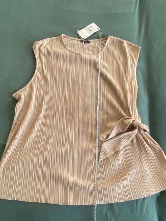 NEU Shirt Top mit Seitenknoten, beige, Gr. XXL