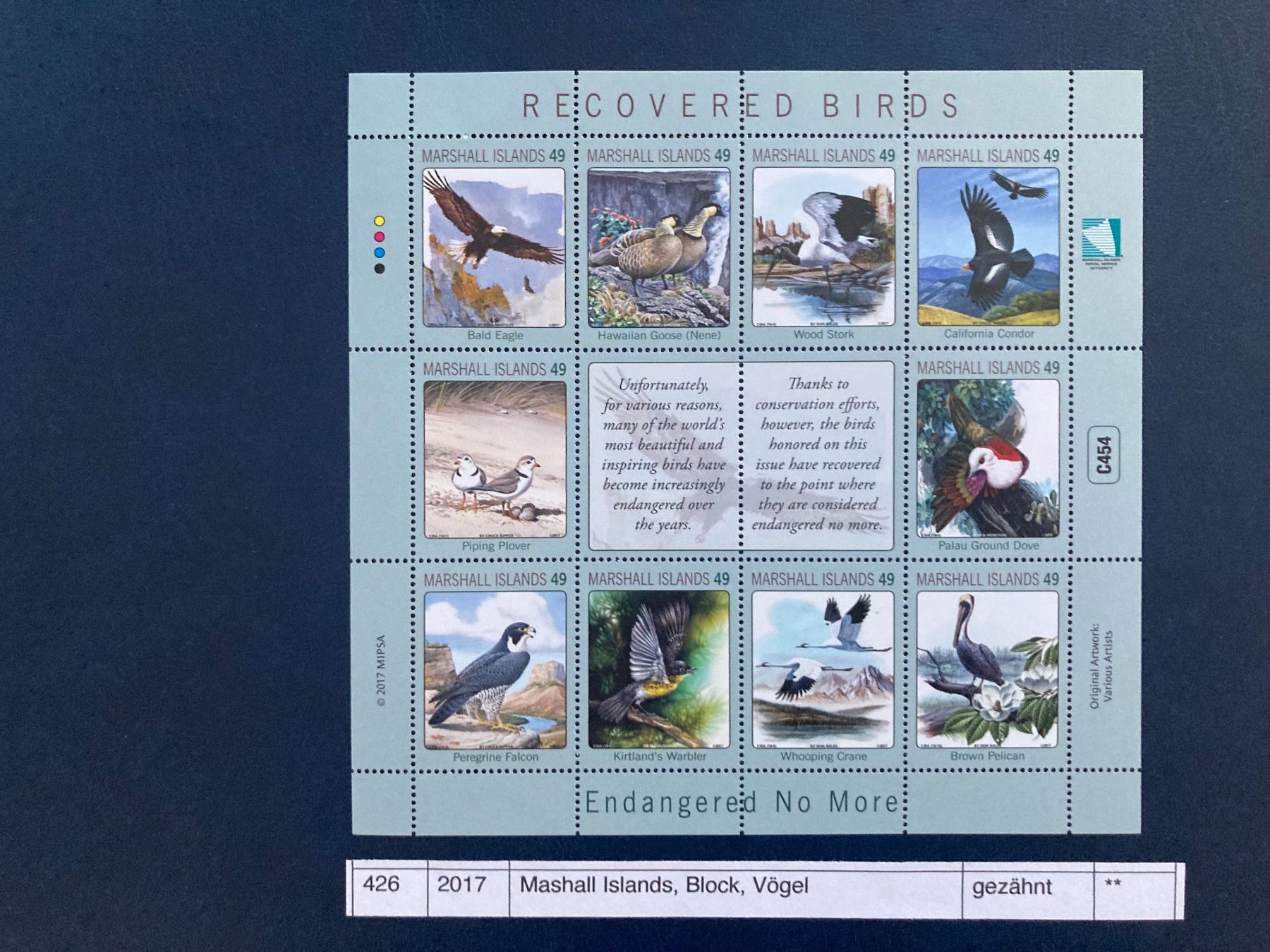 Alle Briefmarken: Marshall Island, Vögel, Block – Neu (gemäss Beschreibung) aus Domat/Ems von Lareina2015