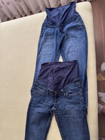 Umstandshosen Set, 2 Jeans blau, guter Zustand, Grösse S