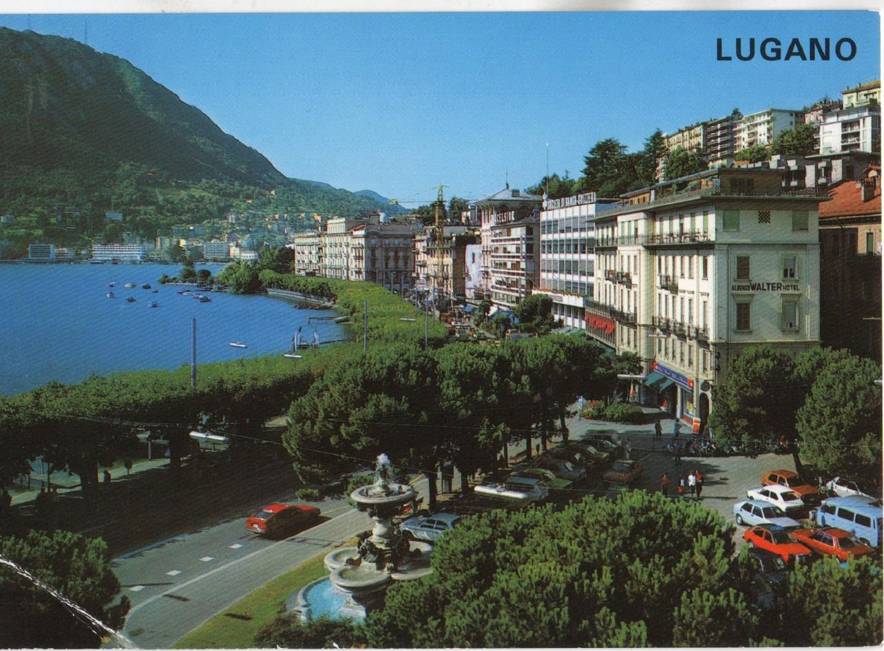 Cartoline postali: 2 x AK LAGO DI LUGANO – Usato da Jona venduto da philajona 1