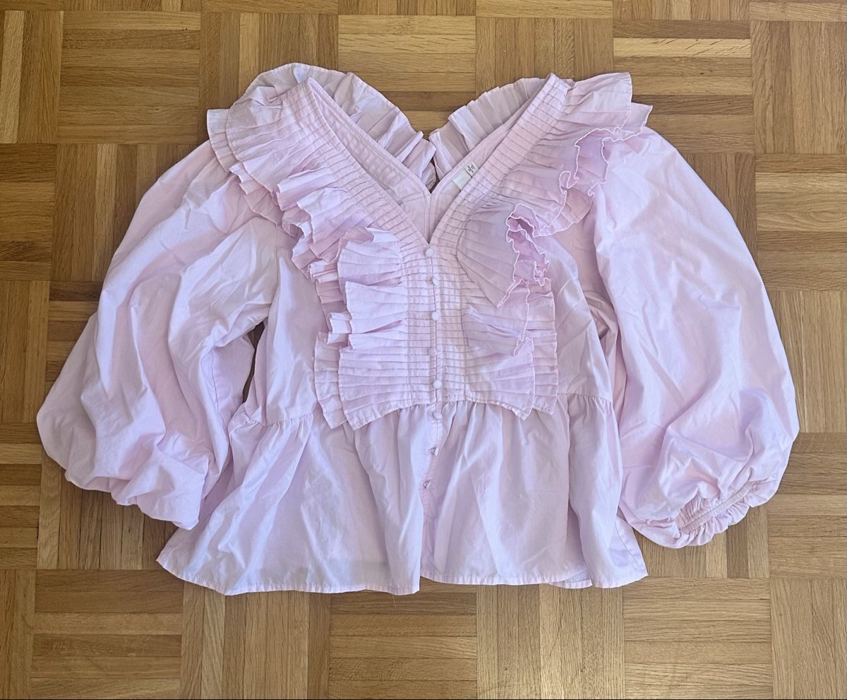 Blusen: YAS-Bluse, rosa, Grösse M 40, Rüschenärmel – Gebraucht aus Zürich von alex124 1