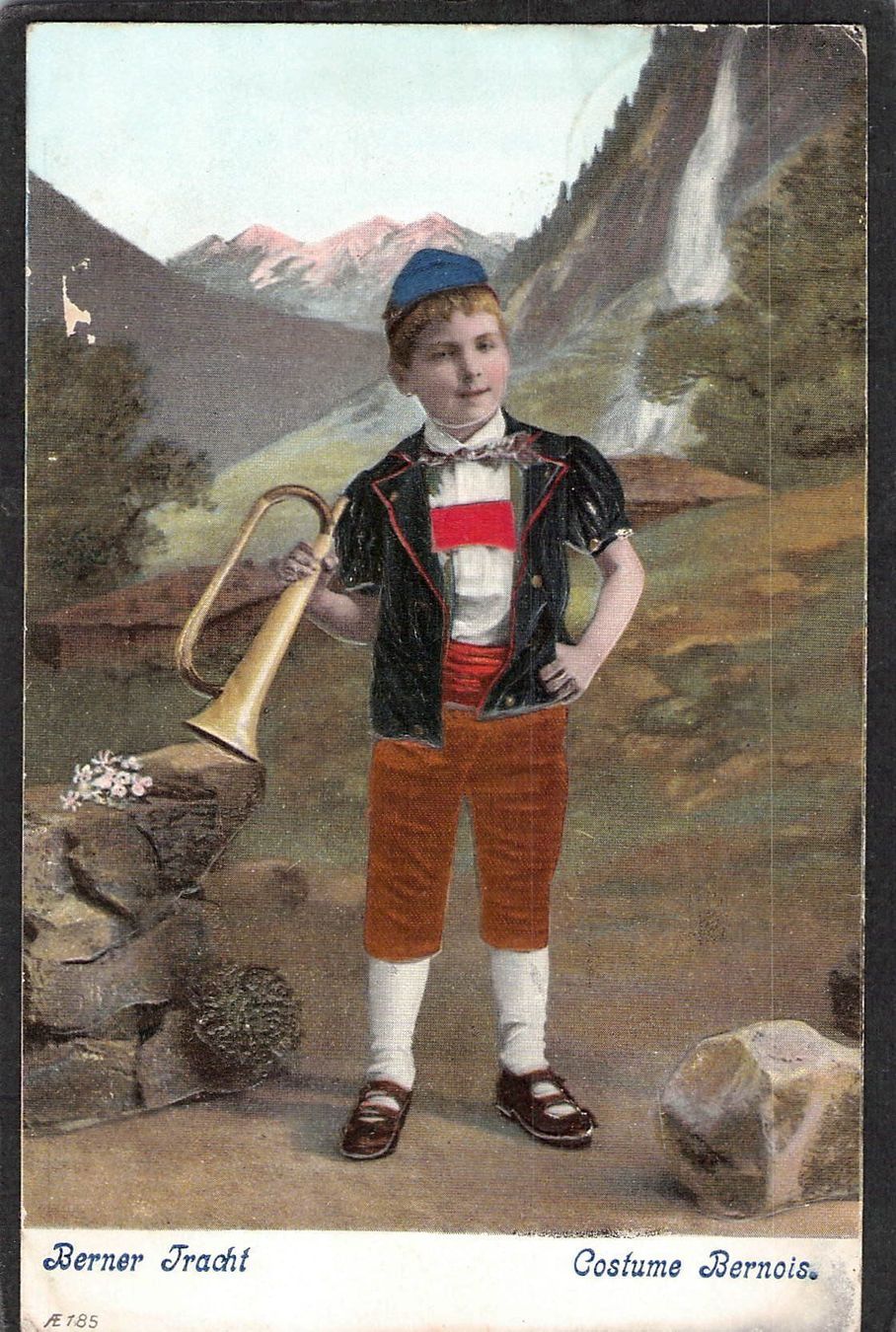 Cartoline postali: ^Prägekarte Berner Tracht , 1908 – Usato da Reichenburg venduto da Pipo-67