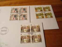Liechtenstein 2003, Jahreszeit, FDC Satz,Einzel + 4erblock