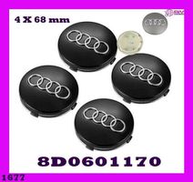 Audi 4x 68mm Felgendeckel Schwarz  Gray
