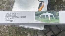 Landi Pavillon 3x3m weiss neu 