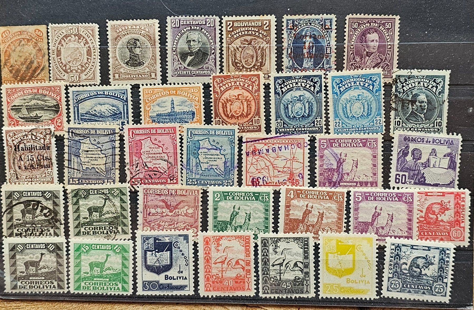 Tutti i francobolli: BOLIVIA  - alte Briefmarken – Usato da Les Valettes venduto da Nuba1