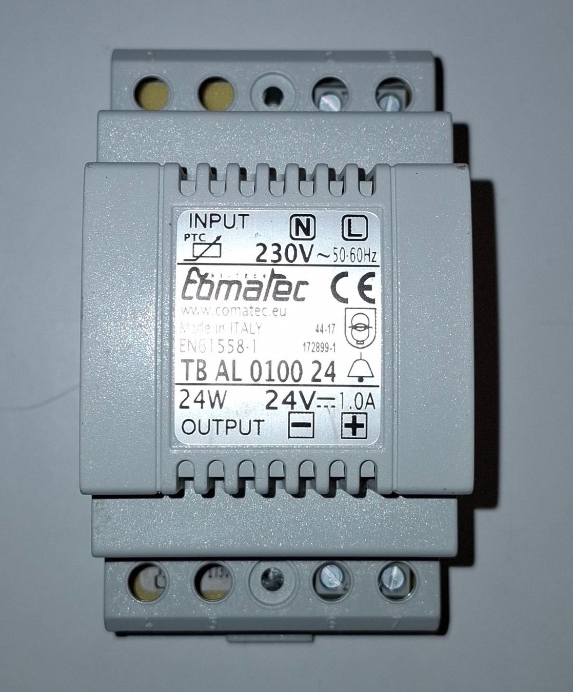 Componenti elettronici: Comatec EB/AP-Sonnerietransformator 230VAC/24VDC 24VA – Usato da St. Gallen venduto da WWL 4
