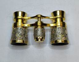 Theaterglas Opernglas Gold mit Stoffetui guter Zustand