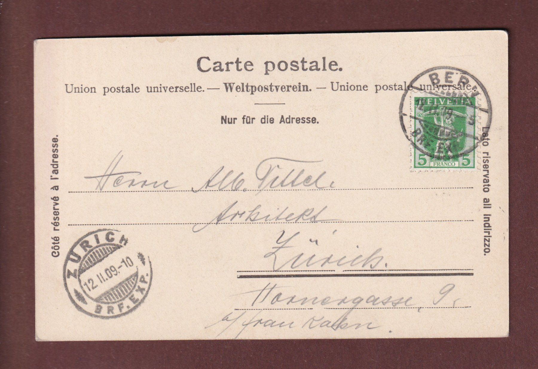 Ansichtskarten: BERN - Käfigturm - 1909 – Gebraucht aus Pully von nicecards-shop 1