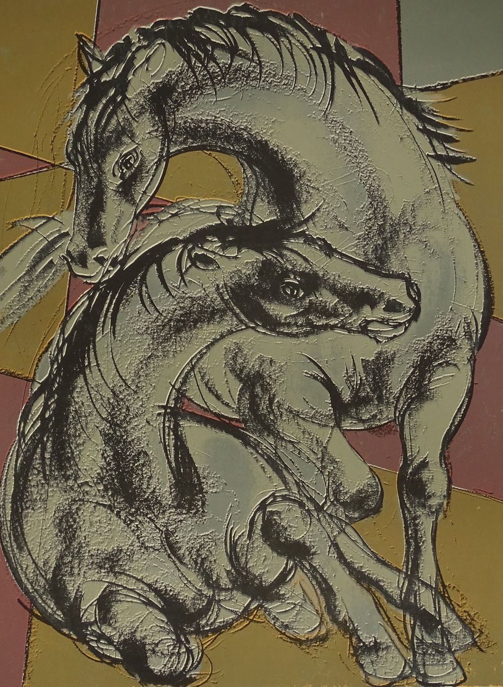 Grafica & Litografie: HANS ERNI: PFERDE, CHEVAUX, LITHOGRAPHIE MIT 5 FARBEN – Usato da Grüningen venduto da Kartensammler 2