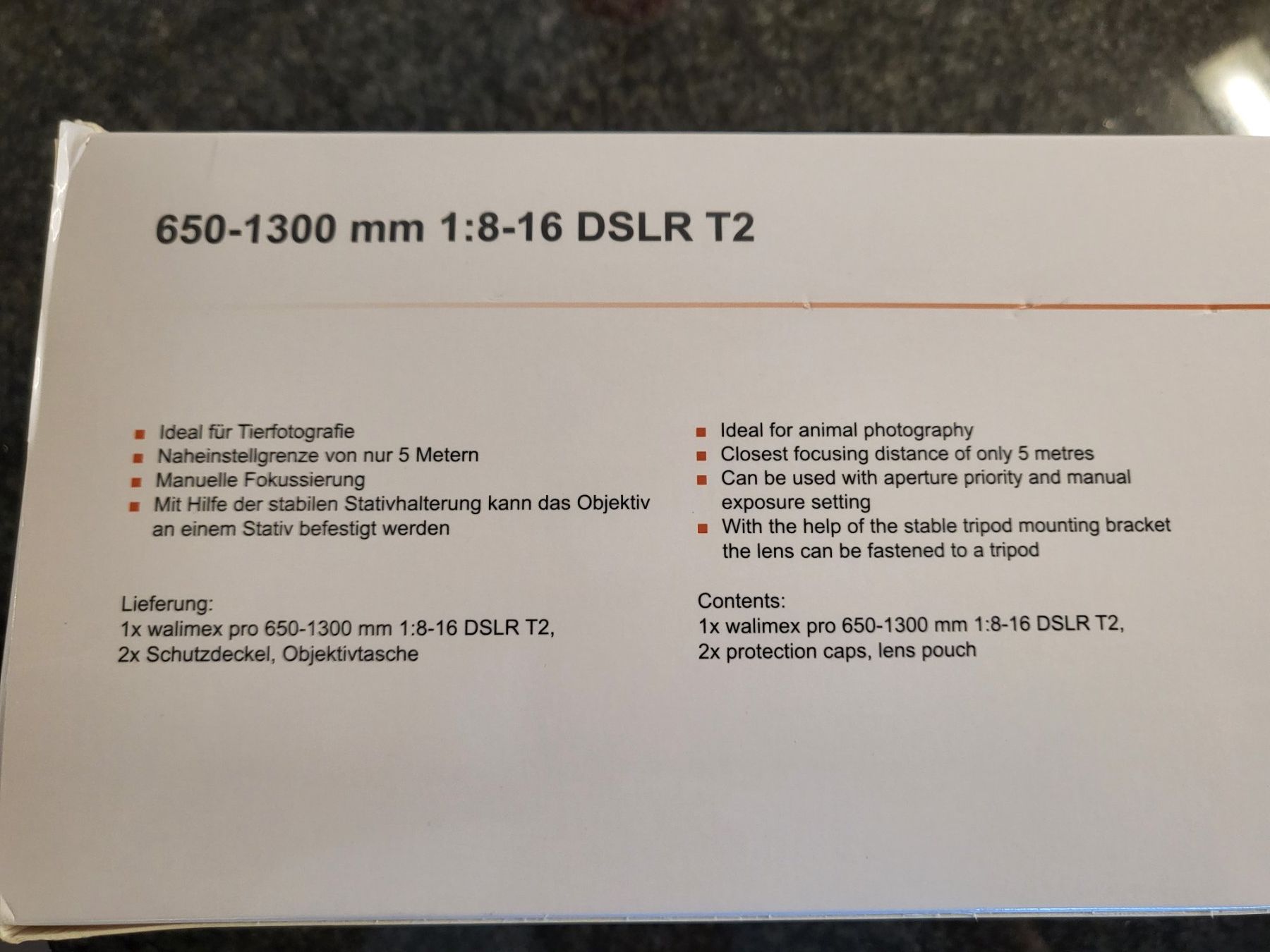Walimex Objektive: Walimex 650-1300/8-16 T2 Objektiv NEU – Neu und originalverpackt aus Baar von redbull04 1