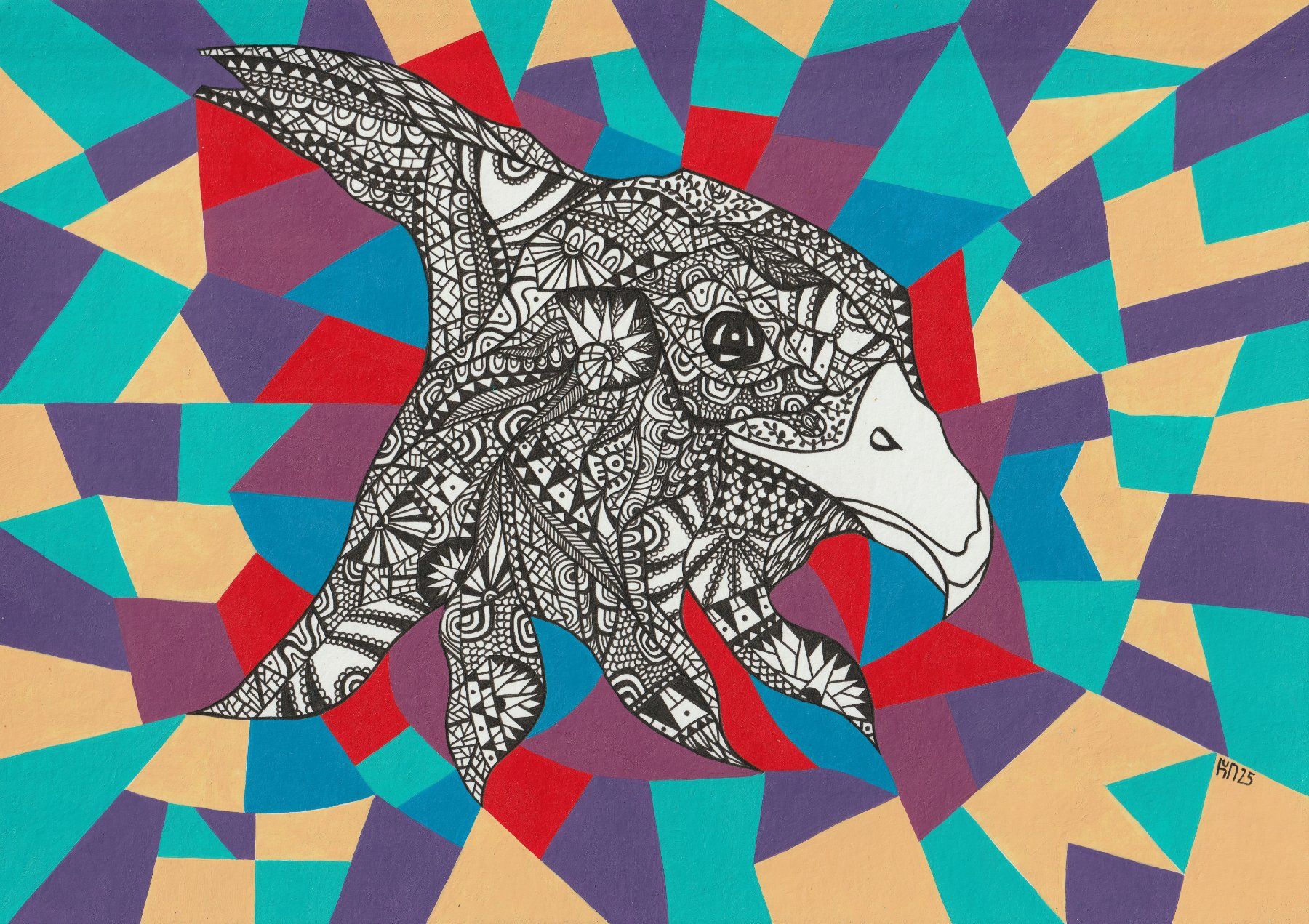Dipinti: Rapace - Série "Animozaïk" (Hun) – Nuovo e nell'imballaggio originale da Romainmôtier venduto da Oaxaca9