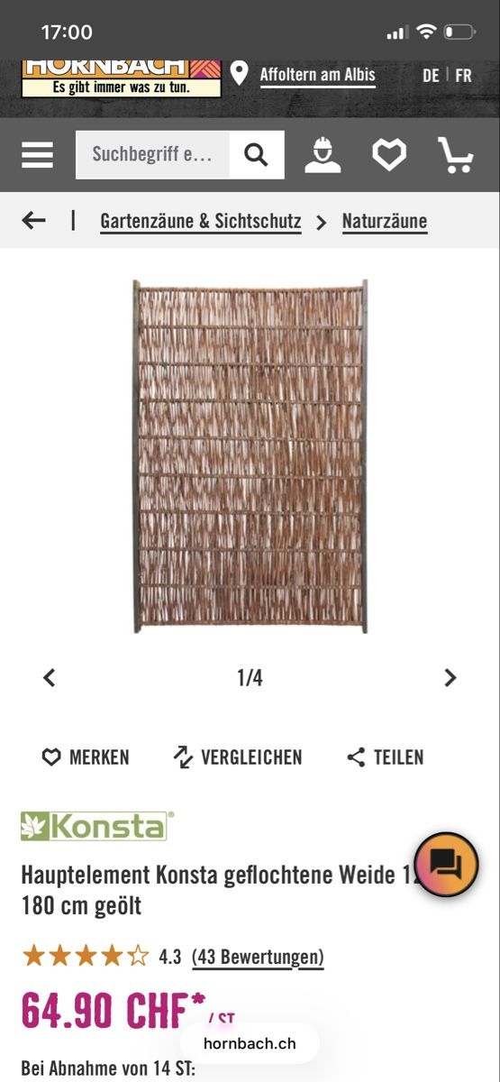 Paraventi: Sichtschutz Natur – Usato da Kriens venduto da viv_q8kn 1