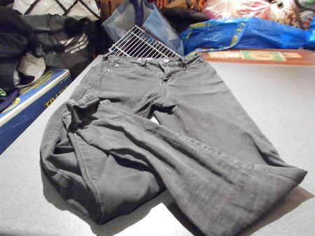 Hose Grösse 34, Zebra, schwarz