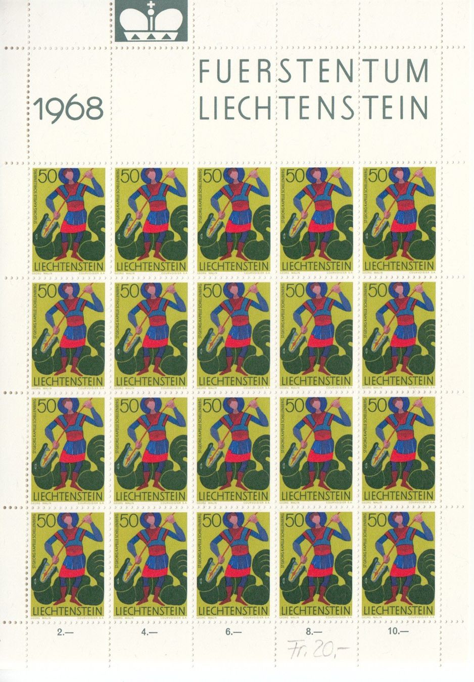 Alle Briefmarken: LBK 422 - 430 Bogen postfrisch – Gebraucht aus Bürglen TG von StampGraf 4