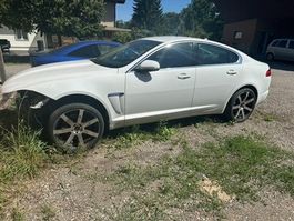 Jaguar XF Limousine weiss mit Motorenschaden