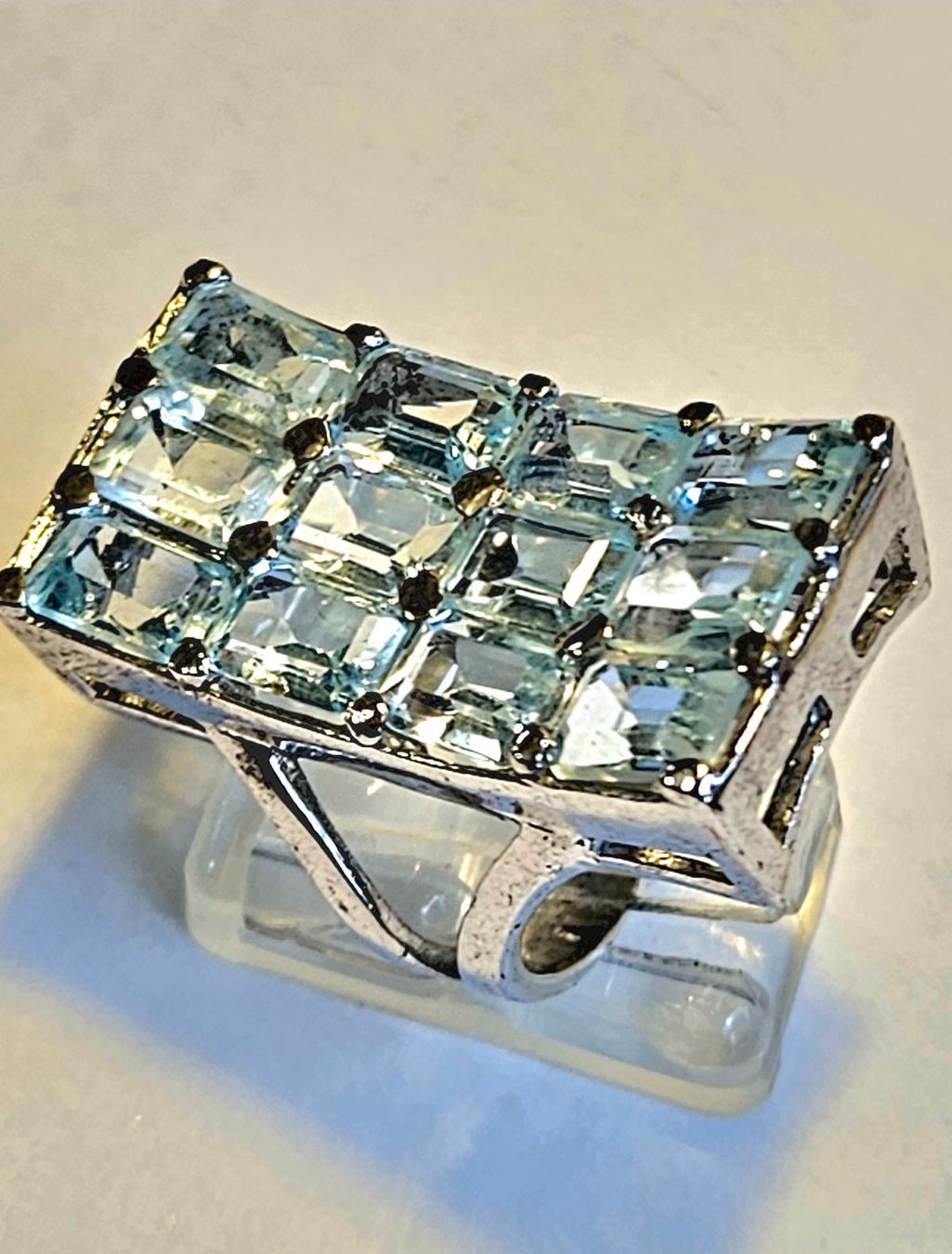 Anelli: Blau Topas Fingerring – Nuovo (secondo la descrizione) da Zürich venduto da Bieter04 1