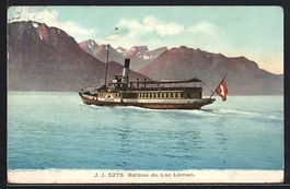 AK Bateau du Lac Léman, 1908