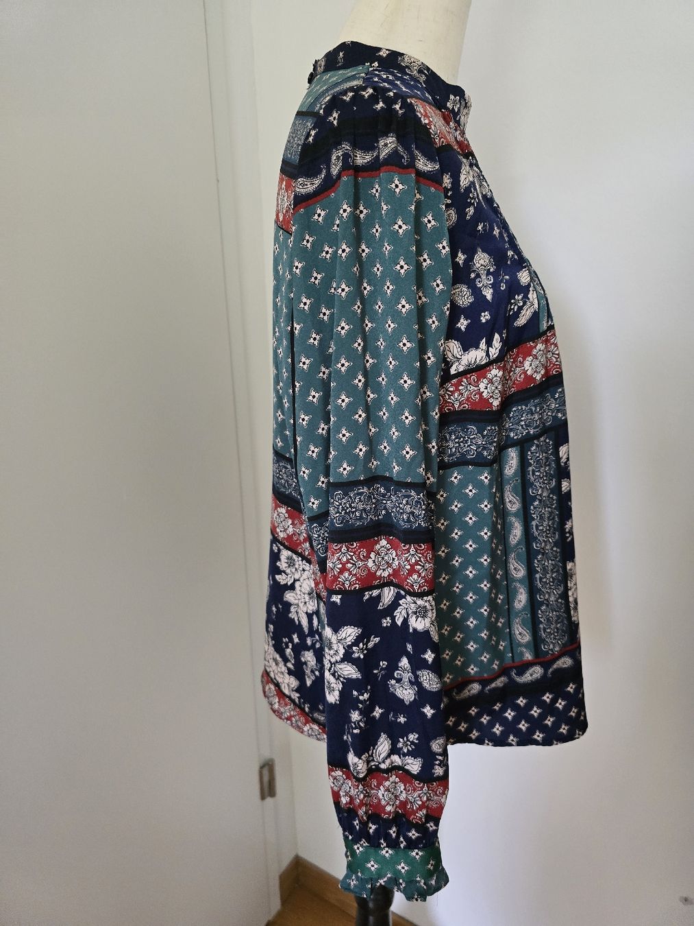 Camicette: Linea Tesini Boho Patchwork Bluse S 36 – Mehrfarbig Paisley – Nuovo (secondo la descrizione) da Tecknau venduto da Leni_SecondLove 3