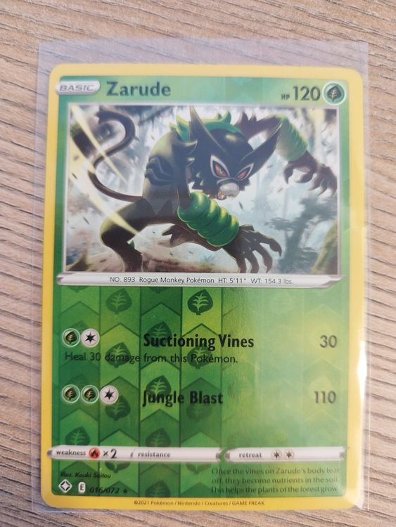 Zarude reverse holo 016/072 Kaufen auf Ricardo