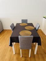 IKEA EKEDALEN Ausziehtisch + 4 KÄTTIL Stühle – weiss/grau