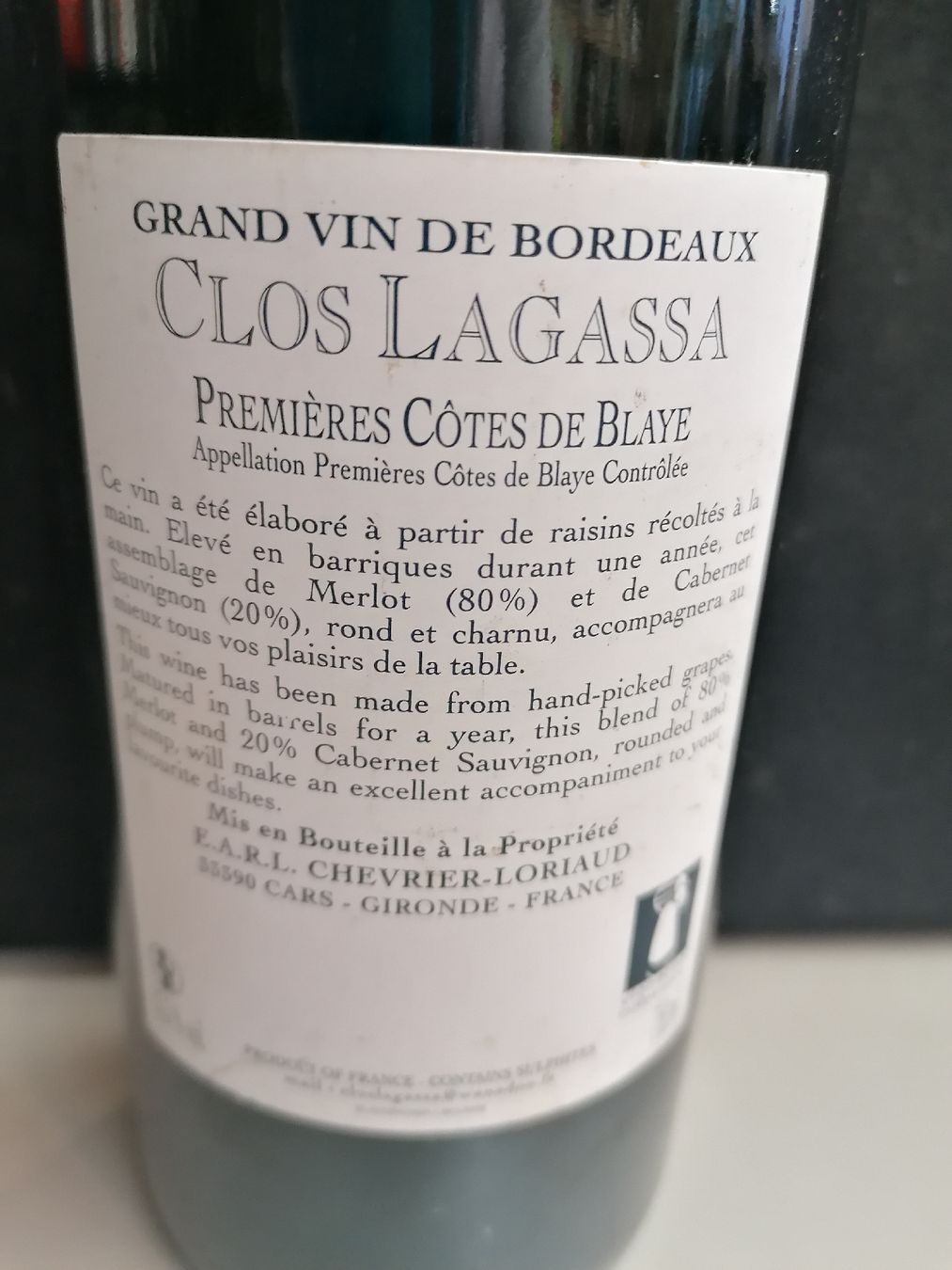 Vino: CLOS LAGASSA 2005 – Nuovo (secondo la descrizione) da Genève venduto da Leboucheoreilles 3
