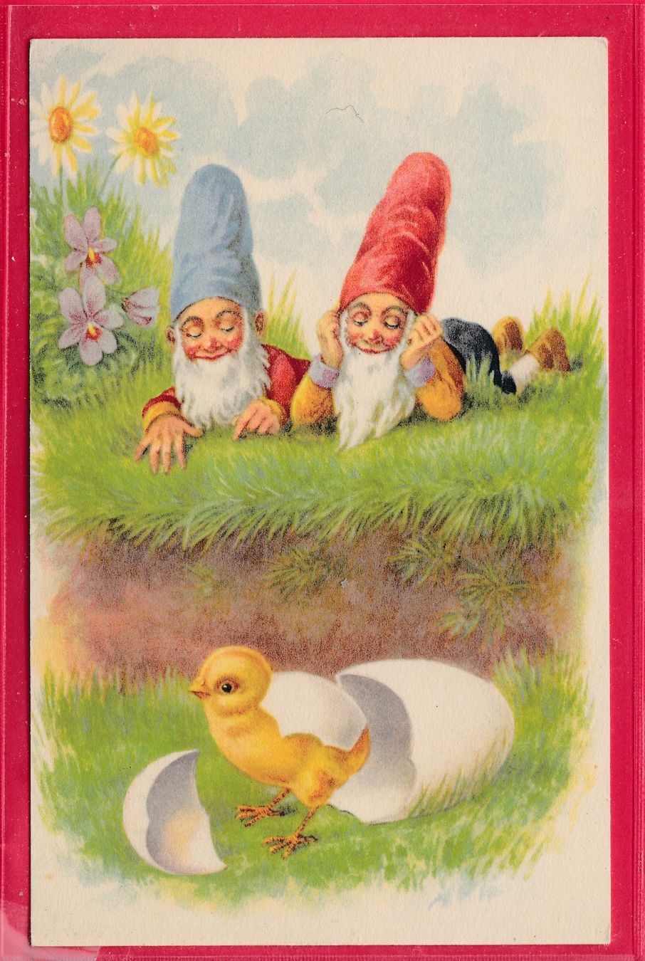 Cartoline postali: ZWERGENKARTE MIT KÜKEN – Usato da Oberrieden venduto da Gebirgsstelze