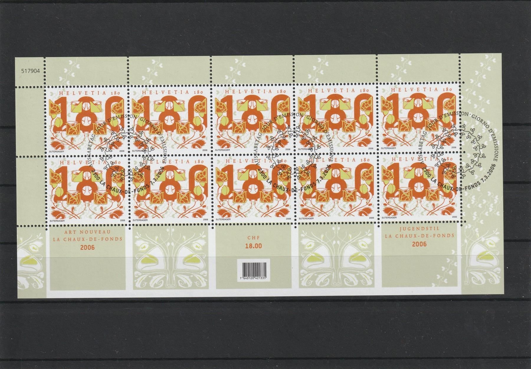 Tutti i francobolli: 2006 Jugendstil Blütenblatt Ersttag – Usato da Spiez venduto da Crazyduck
