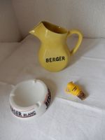 Werbung  Berger Pastis,  Krug, Aschenbecher und Ausgiesser