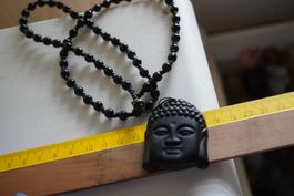 Obsidian Buddha  Schutz  Anhänger Mit Kordel