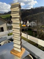 Weinständer Designer Original a. Metall mit Holzfuss