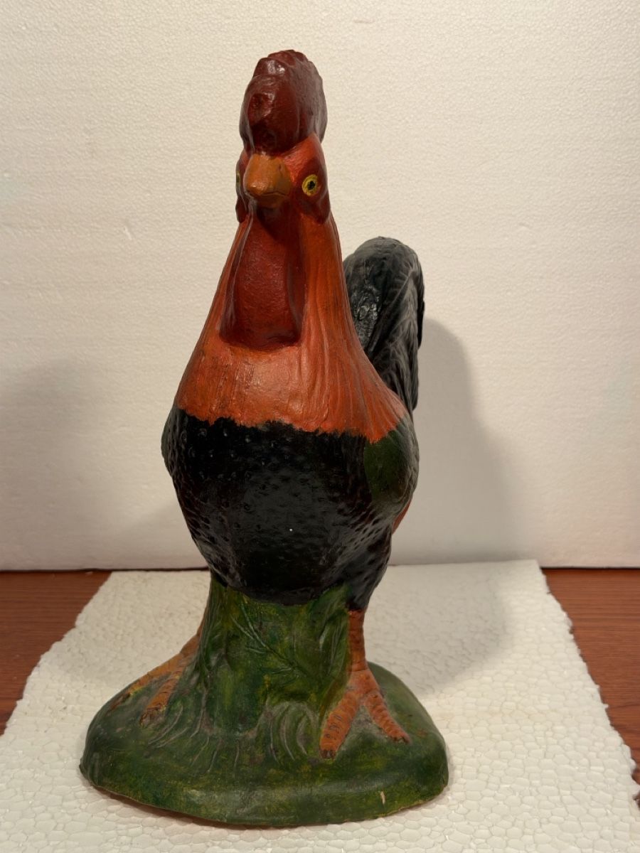 Statuette: Vintage Ceramic Rooster Statue, Rustic Farmhouse Decor – Usato da Lausanne venduto da vas_mbk2 1