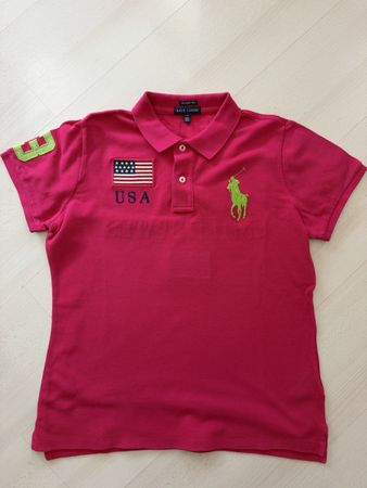 Magnifique Polo Ralph Lauren rose USA taille L