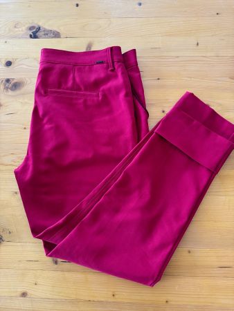 Neu Pierre Cardin rote Hose Damen Gr.34/32 Bauwolle Polyamid