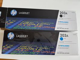 HP LaserJet 203A Schwarz und Cyan neu
