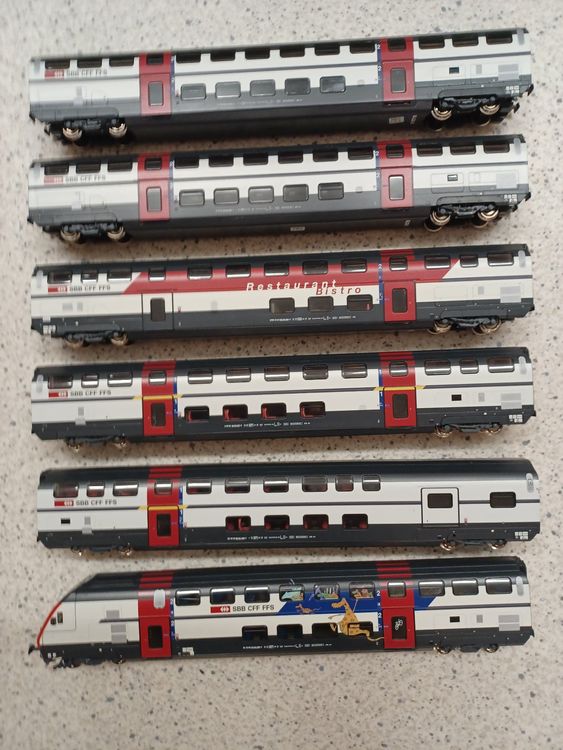 6er Set Doppelstockwagen Typ 